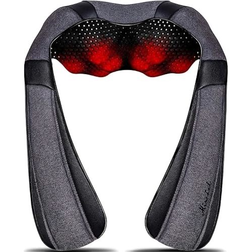 Mirakel Heat Neck Massager for Pain Relief Deep Tissue - Gift for Women Men