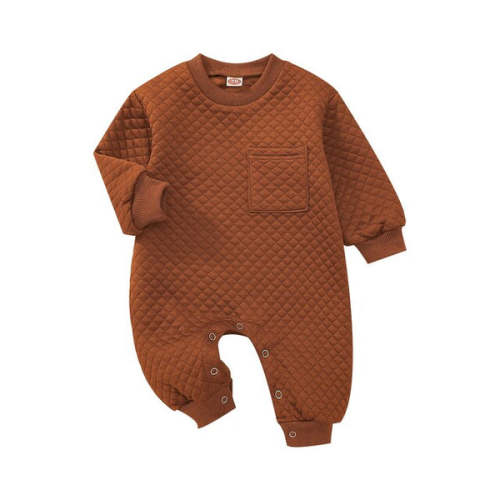 Teddy romper in rust