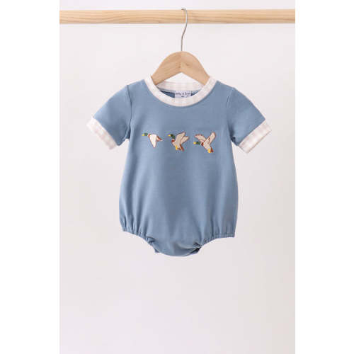 Teal Duck Embroidery Bubble – HoneyBean