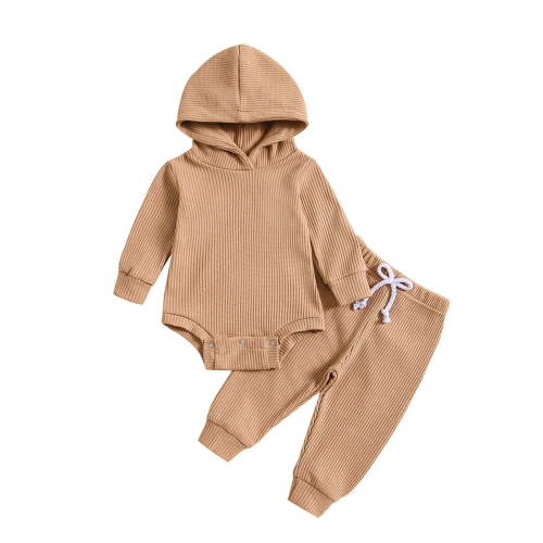 zbxnLI Newborn Baby Boy Clothes Fall Winter Outfits Infant Long Sleeve Hooded Rompers Jogger Pants Sets