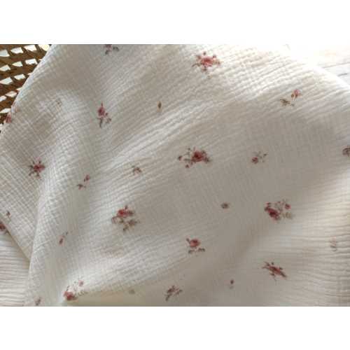 Organic Muslin Flower Baby Swaddle Blanket: Lightweight Floral Wrap