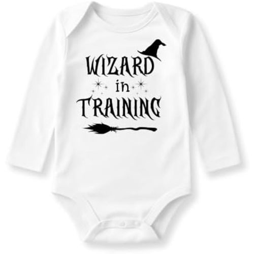 Wizard in Training Baby Bodysuit, Cute Newborn Outfit, Magic Graphic Tee, Funny Wizard Gift