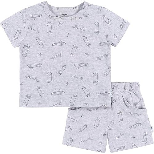 Gerber baby-boys Toddler T-shirt and Shorts Set