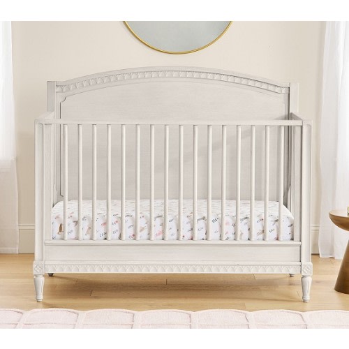 Clara 3-in-1 Convertible Crib, Almond White, White Glove Delivery