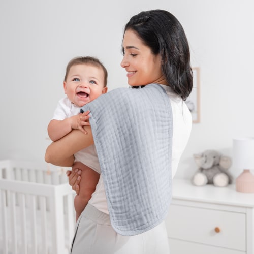 Muslin Burp Cloths in Pacific Blue – Comfy Cubs