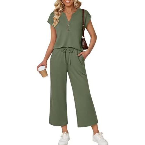 LILLUSORY Two Piece Lounge Sets for Women Spring Vacation Beach Travel Airport Outfits Casual Cruise Fashion 2026