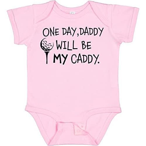 inktastic 1 Day, Daddy Will Be MY Caddy- Kids Golfing Baby Bodysuit