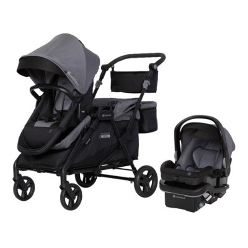 Baby Trend Journey All-in-One Stroller to Wagon Travel System with EZ-Lift Pro Infant Car Seat - Cosmic Black