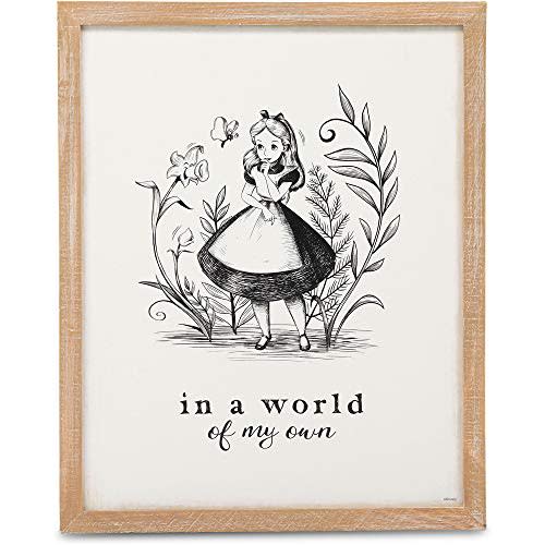 Disney Alice in Wonderland In a World of My Own Framed Wood Wall Decor - Vintage Alice in Wonderland Wall Art