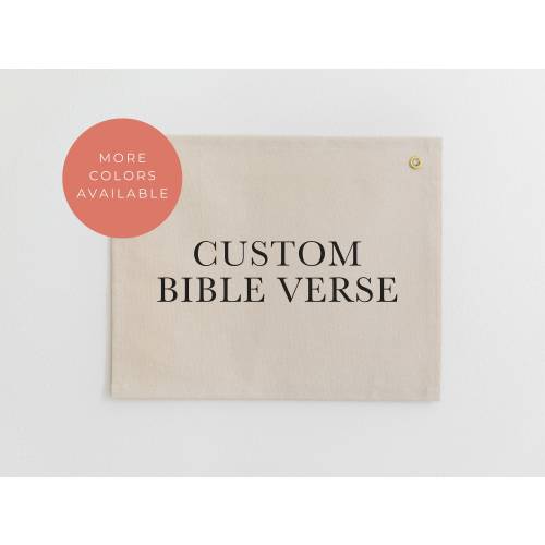 Custom Bible Verse Banner, Custom Christian Tapestry, Bible Verse Tapestry, Bible Verse Canvas Banner, Christian Scripture Wall Flag