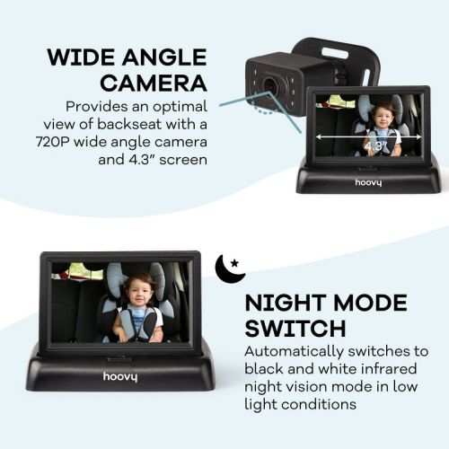 Hoovy Easy To Install Baby Car Camera Monitor with HD Real Time Video