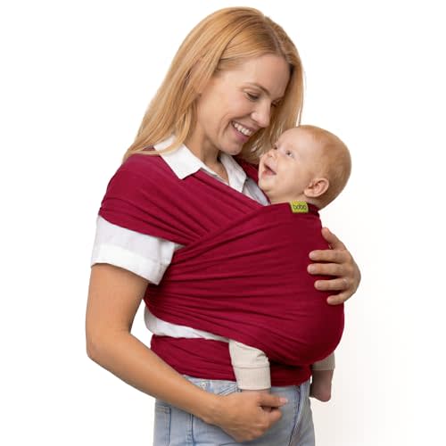 Boba Baby Wrap Carrier - Original Baby Carrier Wrap Sling for Newborns - Baby Wearing Essentials - Newborn Wrap Swaddle Holder, Newborn to Toddler Infant Sling (Sangria)