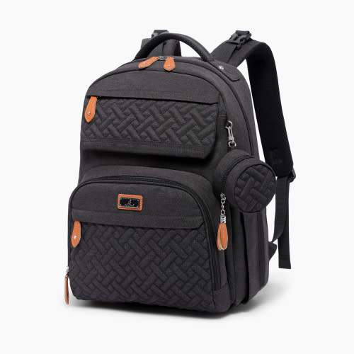 Babbleroo Travel Diaper Bag Backpack - Black