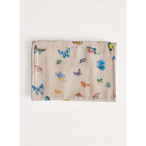Blush Peach Madame Butterfly Burp Cloth