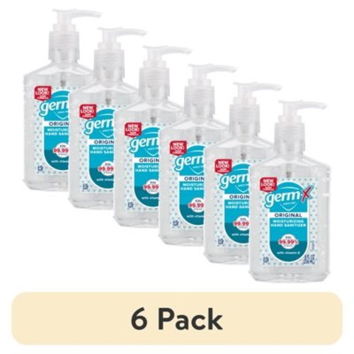 (6 pack) Germ-X Original Hand Sanitizer Gel, 62% Ethyl Alcohol with Vitamin E, Scented, Travel Size, 8 fl oz