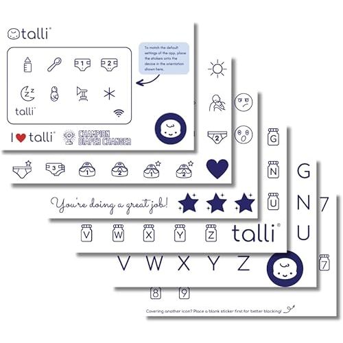 Talli Baby Customization Sticker Sheets - 90+ Premium Icons for Personalizing Your Baby Monitoring Experience