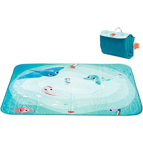 Tiny Love Outdoor Picnic Mat, XL Space Offers Plenty of Room for Play and bonding, Treasure The Ocean