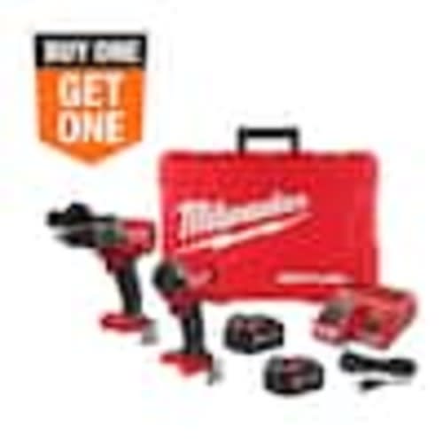 Milwaukee M18 FUEL 18V Lithium-Ion Brushless Cordless Hammer Drill and Impact Driver Combo Kit (2-Tool) with 2 Batteries 3697-22