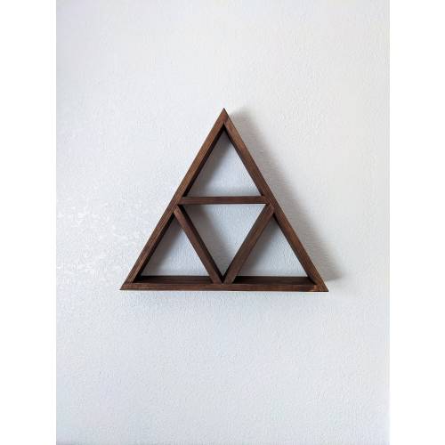FREE SHIPPING Triangle Floating Shelf / Triforce / Bath Shelf / Plant Shelf / Wood Shelf / Geometric Shelf / Zelda / Wall Decor / Altar