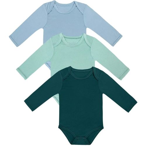 Rayon of Bamboo Baby Bodysuit, Long Sleeve Bodysuits for Boys Girls Infant Soft Clothes 0-24 Months