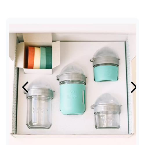 Healthy Baby Starter Gift Set – Mason Bottle