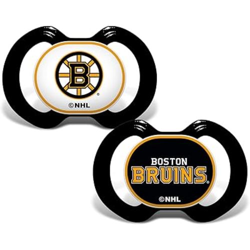 BabyFanatic Pacifier 2-Pack - NHL Boston Bruins - Officially Licensed League Gear