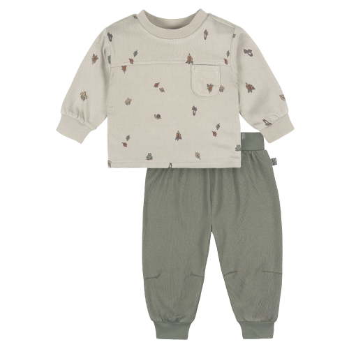 Modern Moments by Gerber Hacci Top and Jogger Outfit Set, 2-Piece, Size 0/3 Months - 24 Months