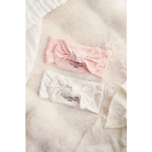 Picot Trim Knit Large Bow Headwrap