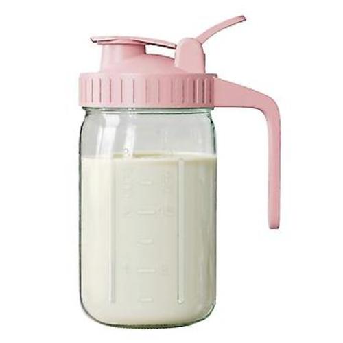 32oz Glass Mason Jar Pitcher with Flip Cap Lid & Pour Spout - Leak-Proof Fresh Breast Milk Storage Pitcher, Glass Jug for Cold Brew Iced Tea | Fruugo AU