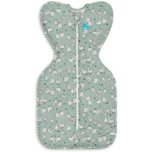 Love to Dream Swaddle UP, Baby Sleep Sack,Self-Soothing Swaddles for Newborns, Improves Sleep,Secure Fit Calms Startle Reflex,New Born Essentials for Baby,1.0 TOG,Small 5-8.5 lbs,Chicken Run Olive