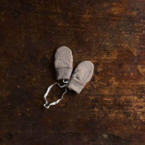 Baby & Kids Wool Rib Mittens in brown - sizes newborn-4 years – MamaOwl