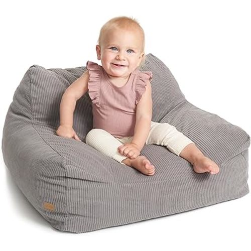 ZICOTO Soft Memory Foam Bean Bag Chair for Toddlers - Trendy Kids Chair and Baby Lounger for Nursery, Playroom, or Living Room Decor
