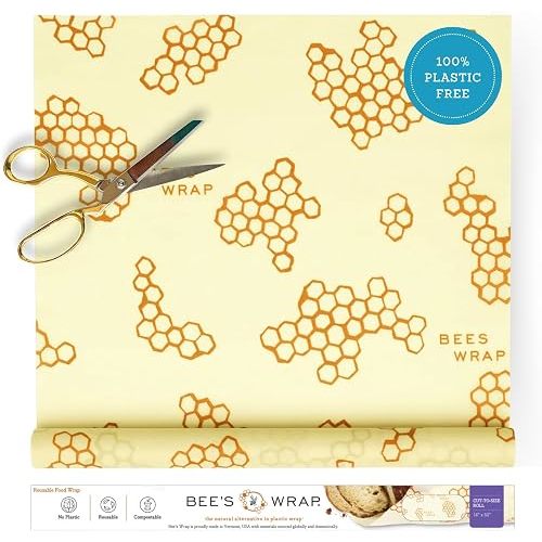 Bee's Wrap Beeswax Wrap Roll, 14 x 53 in - Honeycomb