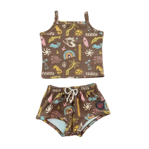 Mermaid Cove Little Surfer Girl Two-piece set