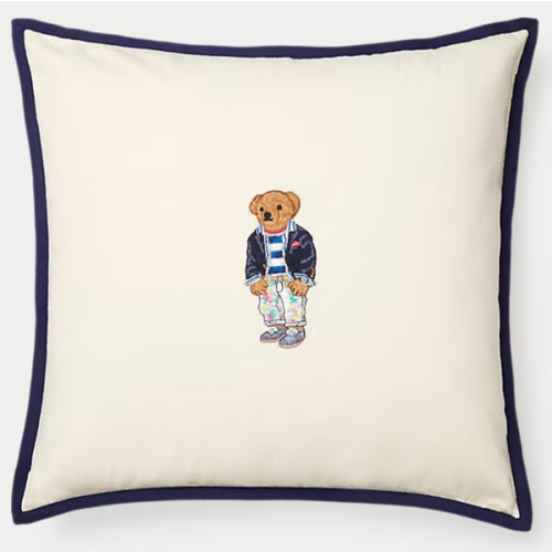 Color Shop Polo Bear Throw Pillow