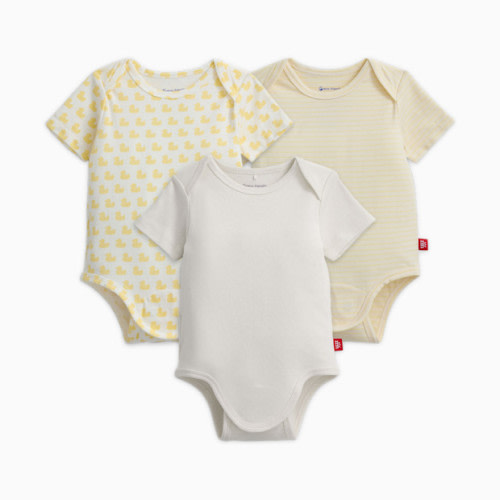 Organic Cotton Magnetic Bodysuit (3 Pack) - Yellow Duck Multi