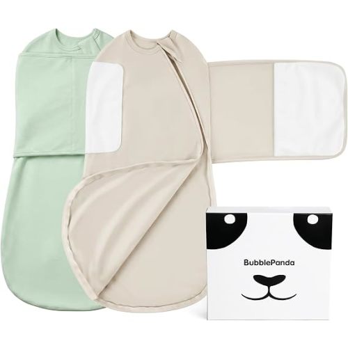 BubblePanda Swaddles for Newborns Rayon Made from Bamboo Silent Velcro