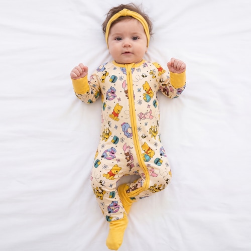 Little Bear Bee Pig BBamboo Zipper Romper Pajamas | MIOZING