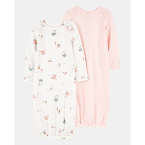 Baby 2-Pack Sleeper Gowns - Pink - Carter's | Carter's