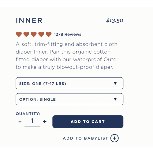 Inner size 1 single