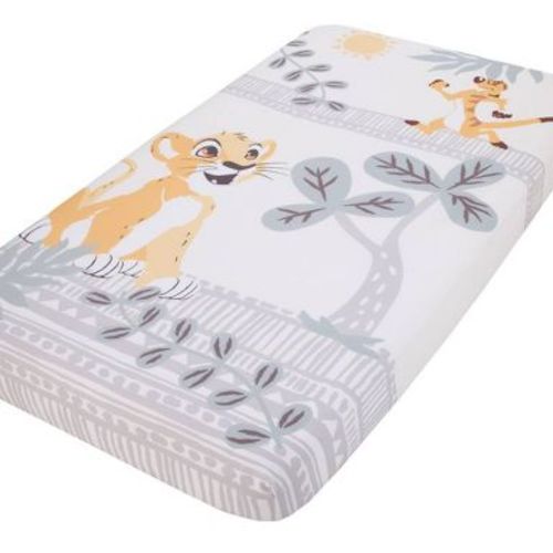 Disney Lion King Photo Op Fitted Crib Sheet - Gold/Teal/Ivory