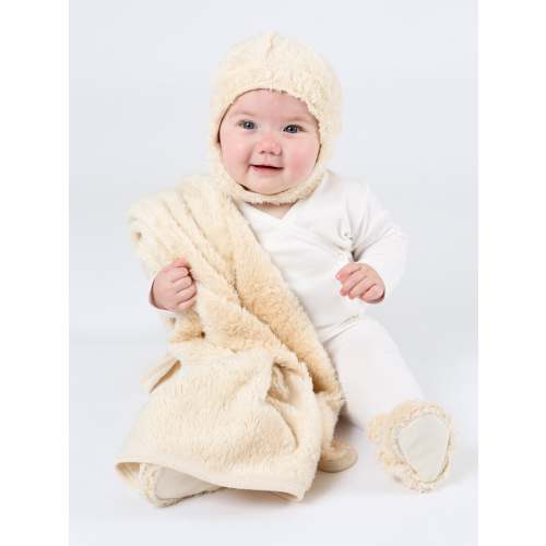 Faux Fur Sherpa Stroller Blanket