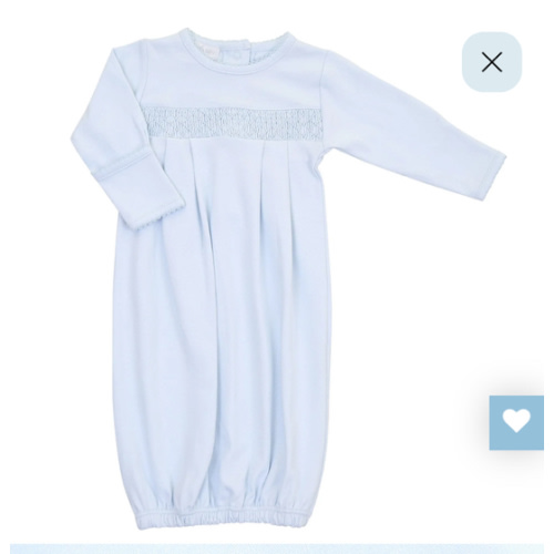 Essentials Solid Smocked Gown - Blue – Magnolia Baby