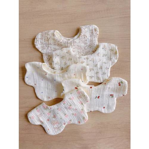 5pcs Baby Bibs, Soft Muslin Drool Bibs For Newborns, Infant Saliva Towel | SHEIN USA