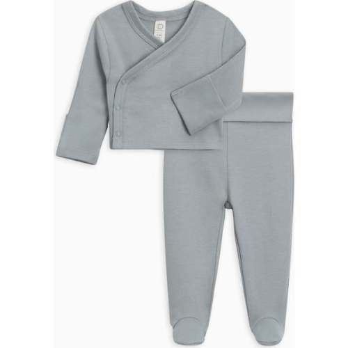 Riley 2 Piece Kimono Wrap Top and Pant Set Mist - Colored Organics | Maisonette