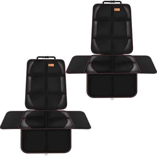 Bacgnyer Car Seat Protector, 2 Pack of Seat Protectors, Thickest Padded 600D Fabric Padding, Waterproof, Durable, Anti Slip Backing, Child Seat Protection, Suitable for Babies, Toddlers, Children