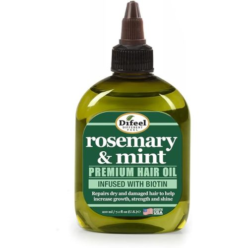 Difeel Rosemary and Mint Premium Hair Oil with Biotin 7.1 oz. - Natural Rosemary Oil for Hair Growth & Biotin