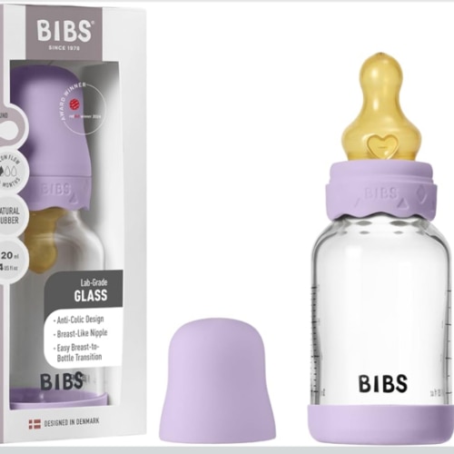 Baby Glass Bottle Boheme Set 4oz Latex - Violet Sky