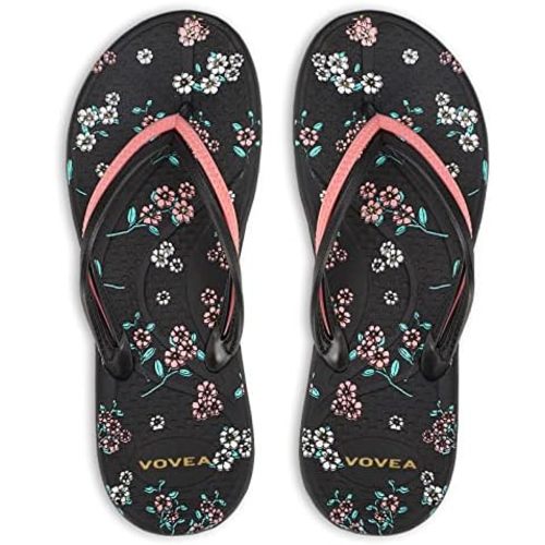 VOVEA Flip Flops For Women Non-Slip Bathroom Shower Shoes Cushion foam Indoor and Outdoor Sandals
