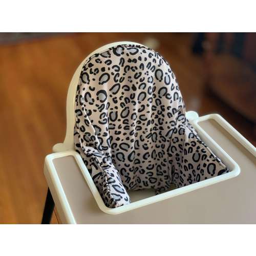 Wipeable / Cushion Cover for IKEA High Chair, Antilop Highchair Support Pillow, Camel Leopard